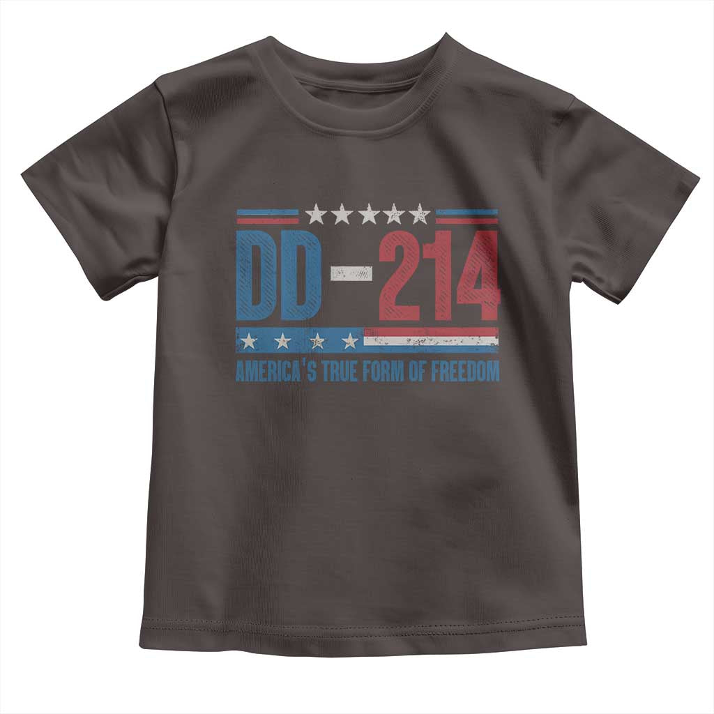 DD-214 Veteran Baby Shirt America's True Form Of Freedom TS09 Dark Chocolate Print Your Wear