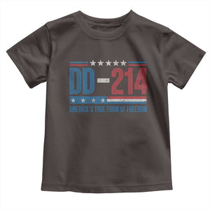 DD-214 Veteran Baby Shirt America's True Form Of Freedom TS09 Dark Chocolate Print Your Wear