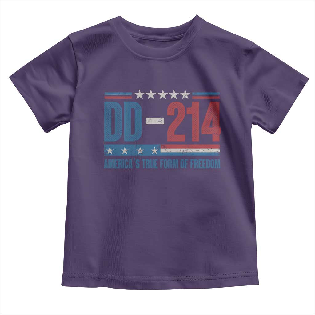DD-214 Veteran Baby Shirt America's True Form Of Freedom TS09 Purple Print Your Wear