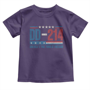 DD-214 Veteran Baby Shirt America's True Form Of Freedom TS09 Purple Print Your Wear