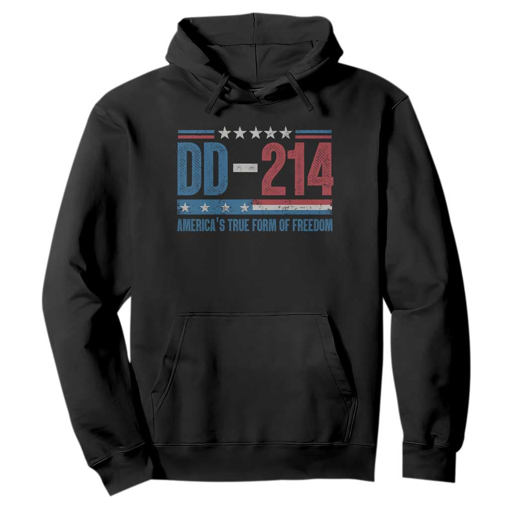 DD-214 Veteran Hoodie America's True Form Of Freedom TS09 Black Print Your Wear