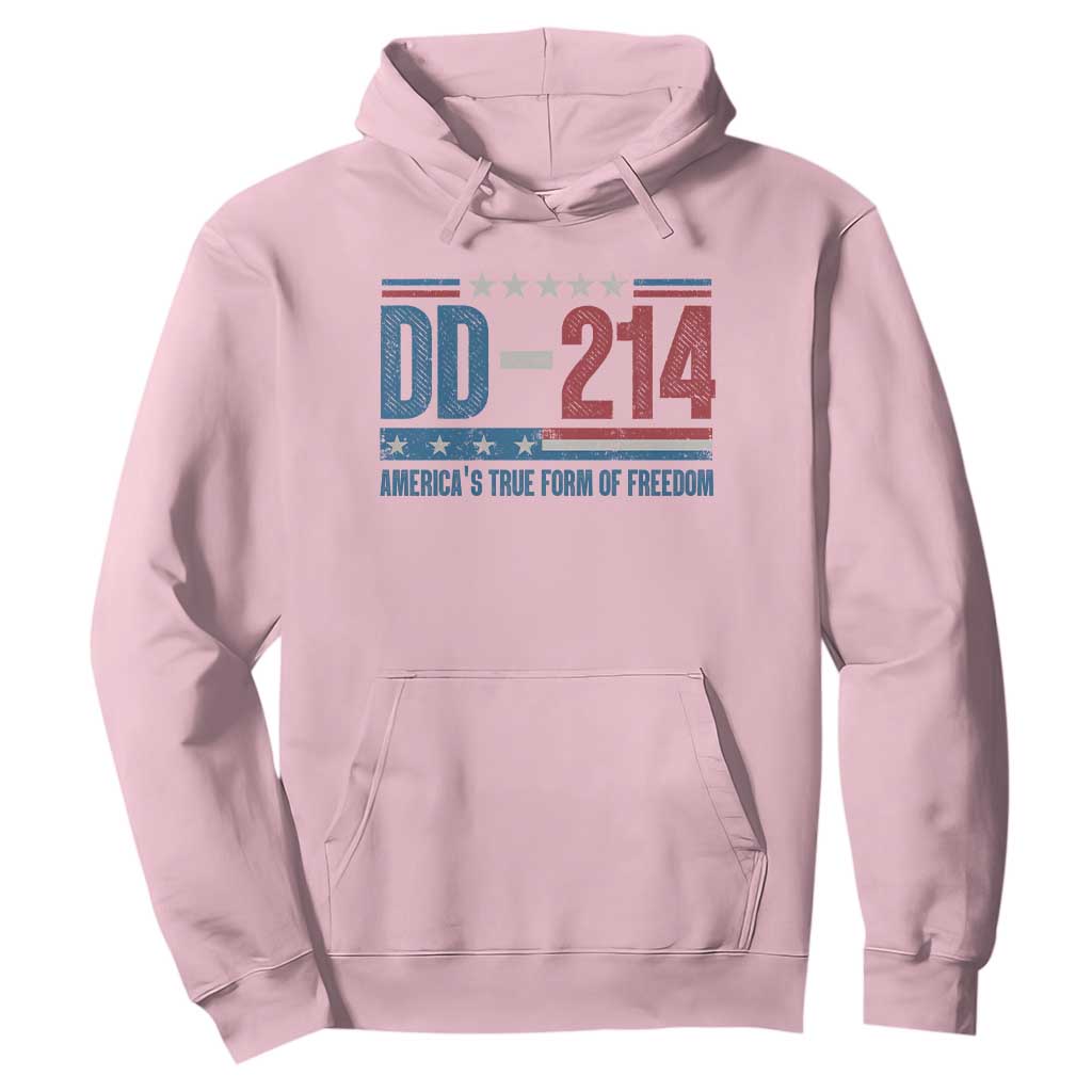 DD-214 Veteran Hoodie America's True Form Of Freedom TS09 Light Pink Print Your Wear
