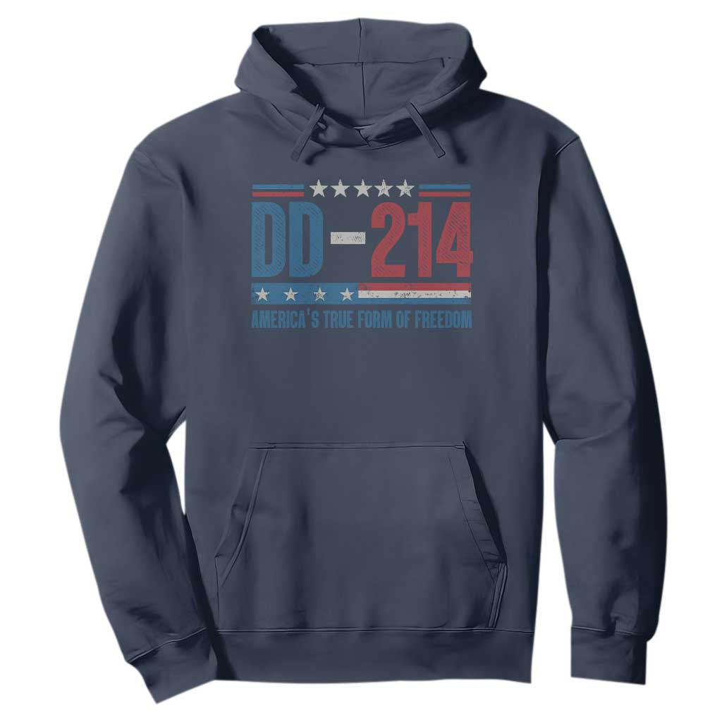 DD-214 Veteran Hoodie America's True Form Of Freedom TS09 Navy Print Your Wear