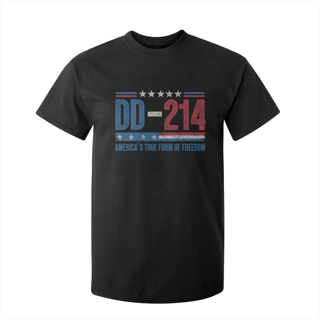 DD-214 Veteran T Shirt For Kid America's True Form Of Freedom TS09 Black Print Your Wear