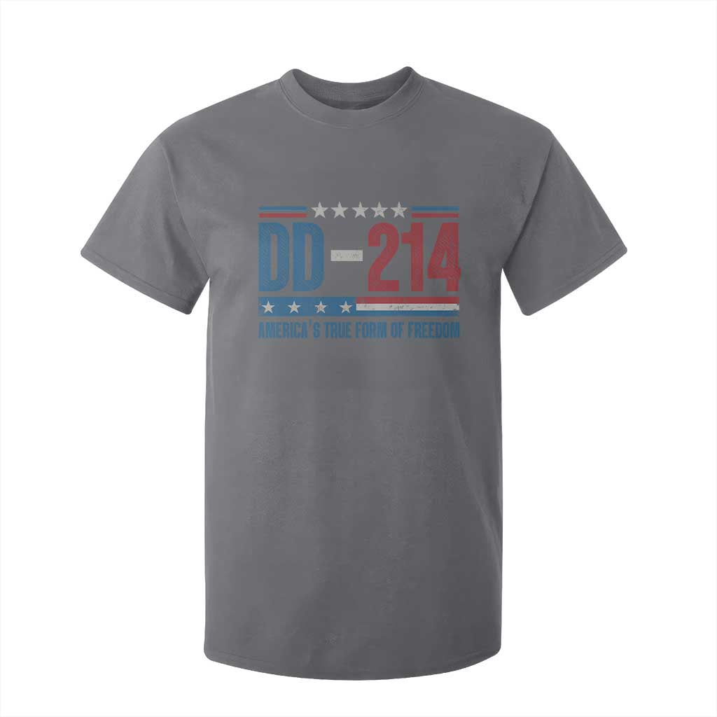 DD-214 Veteran T Shirt For Kid America's True Form Of Freedom TS09 Charcoal Print Your Wear