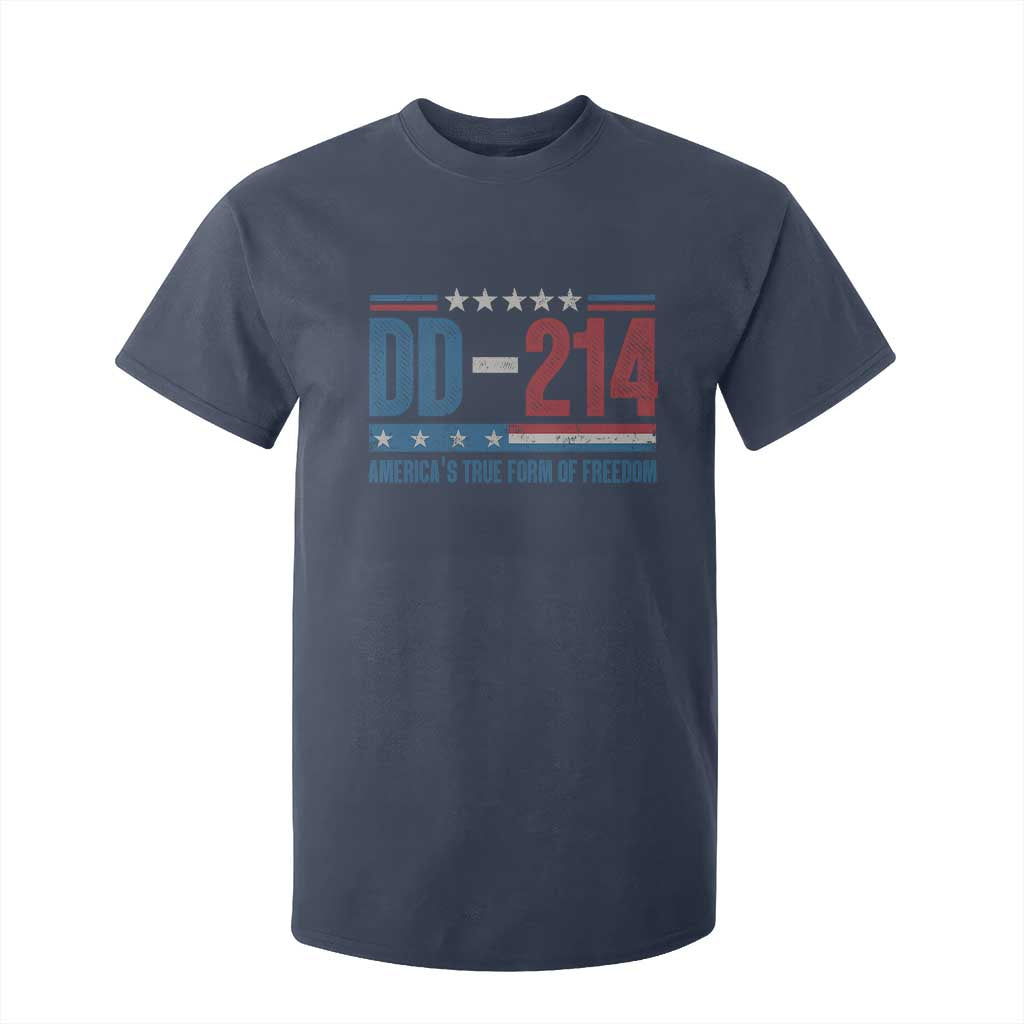 DD-214 Veteran T Shirt For Kid America's True Form Of Freedom TS09 Navy Print Your Wear