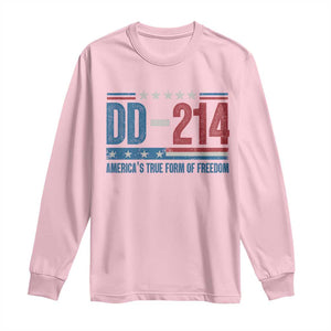 DD-214 Veteran Long Sleeve Shirt America's True Form Of Freedom TS09 Light Pink Print Your Wear