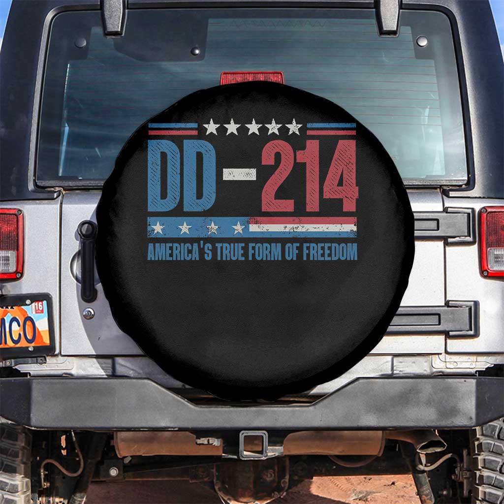 DD-214 Veteran Spare Tire Cover America's True Form Of Freedom TS09 No hole Black Print Your Wear