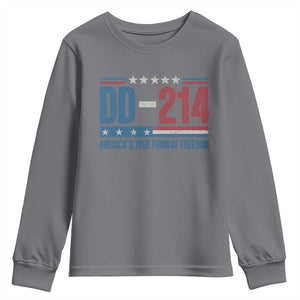 DD-214 Veteran Youth Sweatshirt America's True Form Of Freedom TS09 Charcoal Print Your Wear