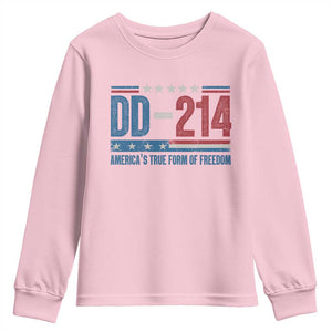DD-214 Veteran Youth Sweatshirt America's True Form Of Freedom TS09 Light Pink Print Your Wear