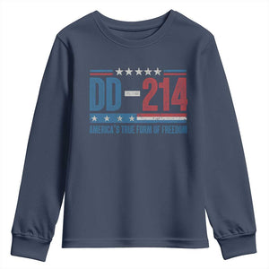 DD-214 Veteran Youth Sweatshirt America's True Form Of Freedom TS09 Navy Print Your Wear