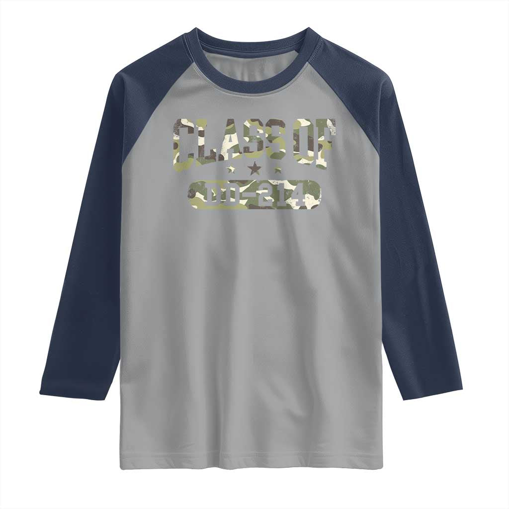 Funny Veteran Army Retirement Class Of DD-214 Raglan Shirt TS09 Sport Gray Navy Print Your Wear
