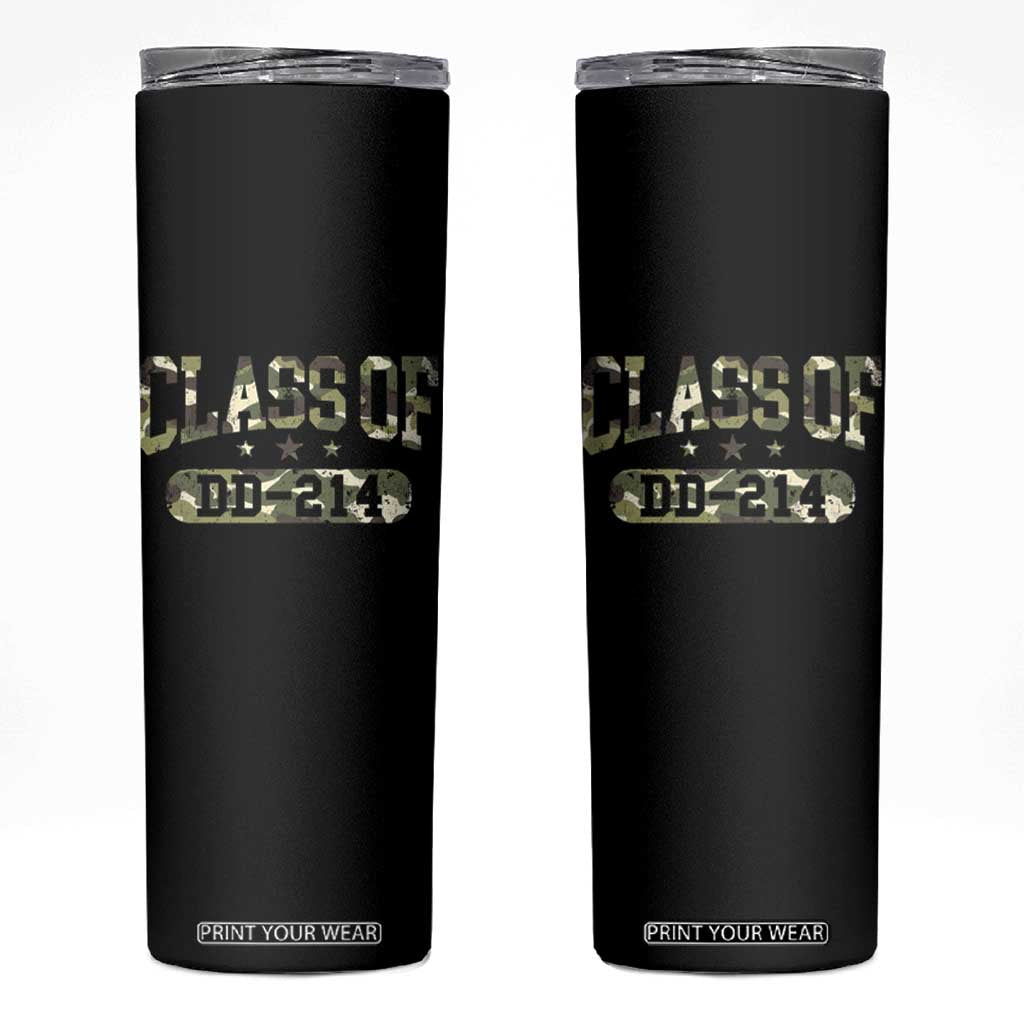 Funny Veteran Army Retirement Class Of DD-214 Skinny Tumbler TS09 Black Print Your Wear