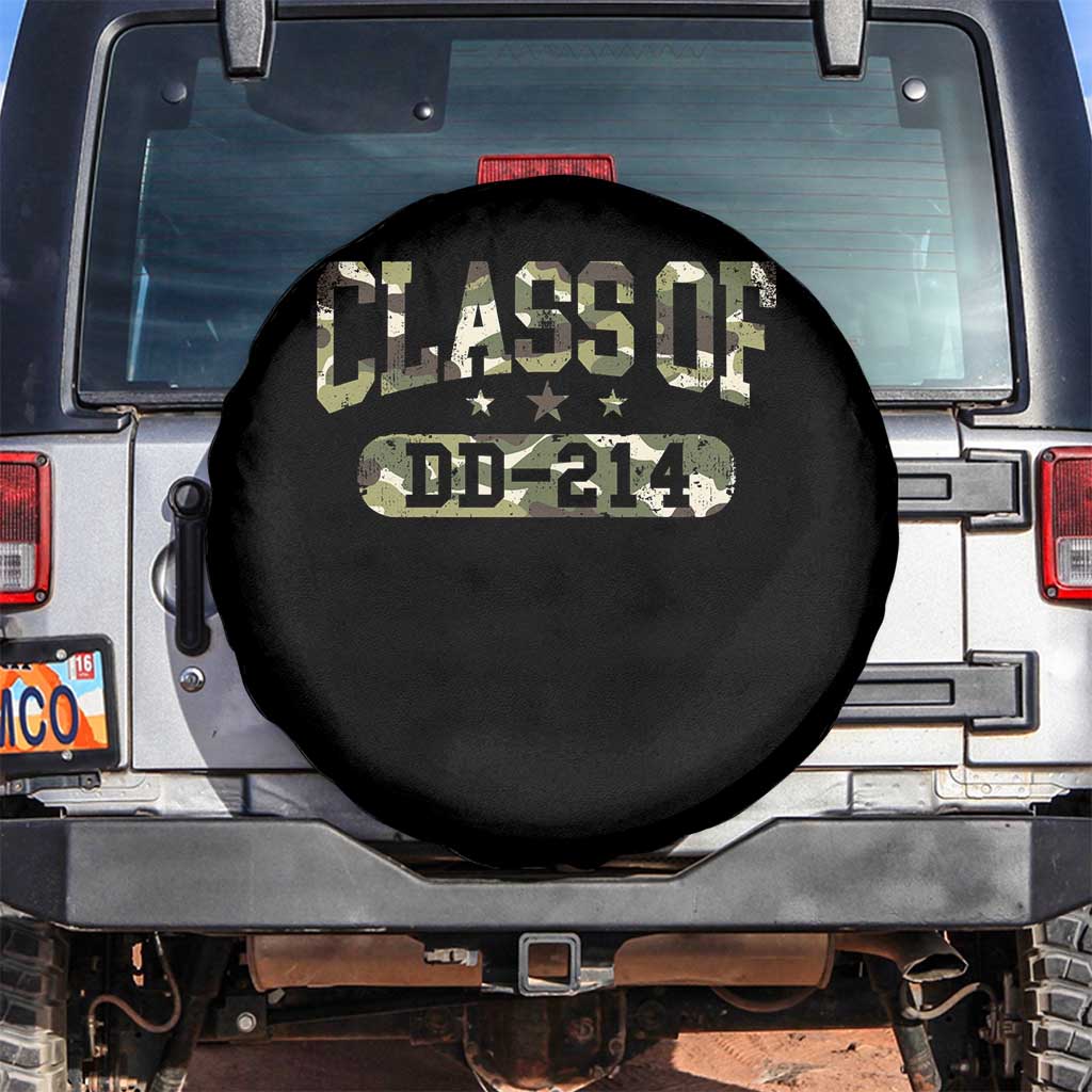 Funny Veteran Army Retirement Class Of DD-214 Spare Tire Cover TS09 No hole Black Print Your Wear