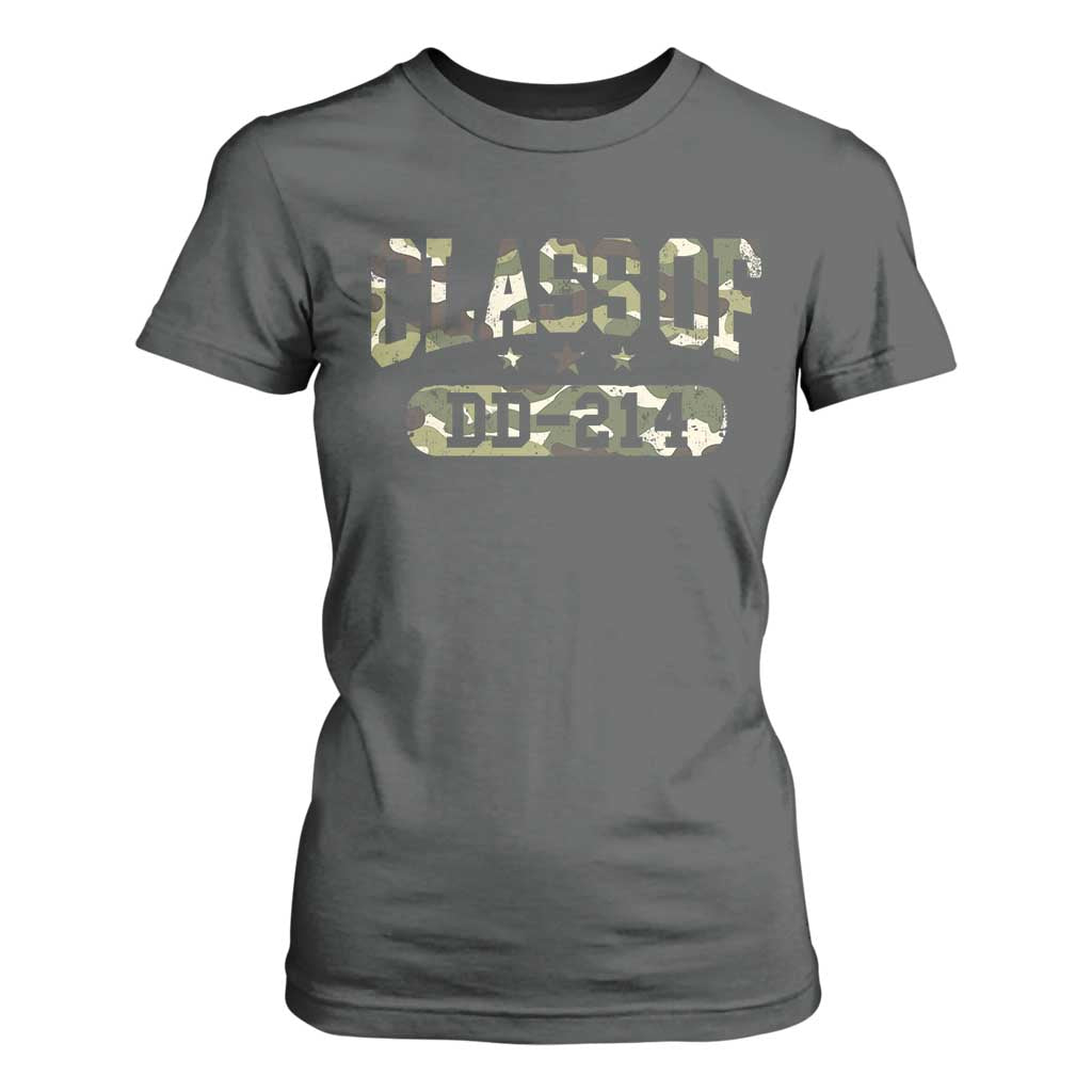 Funny Veteran Army Retirement Class Of DD-214 T Shirt For Women TS09 Dark Heather Print Your Wear