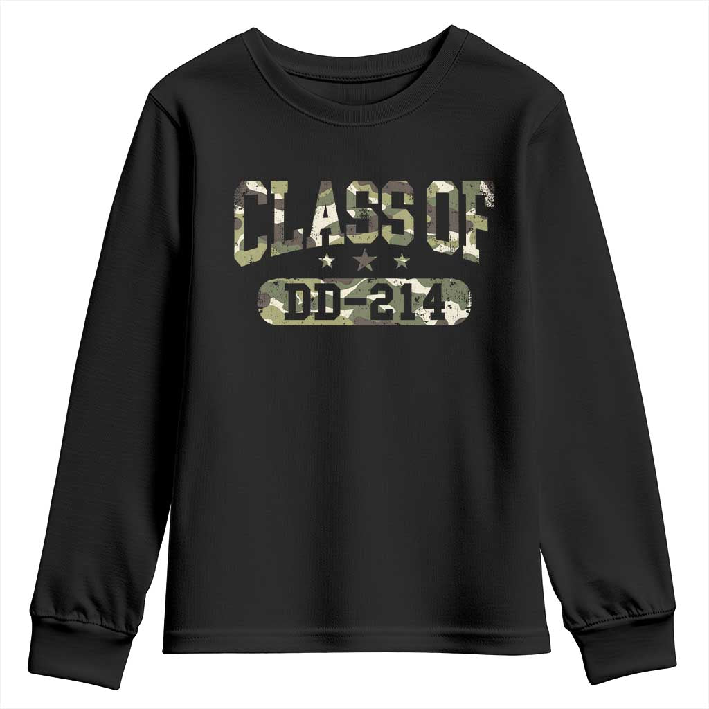 Funny Veteran Army Retirement Class Of DD-214 Youth Sweatshirt TS09 Black Print Your Wear
