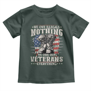 Veterans Day Baby Shirt We Owe Illegals Nothing Veterans Everything TS09 Dark Forest Green Print Your Wear