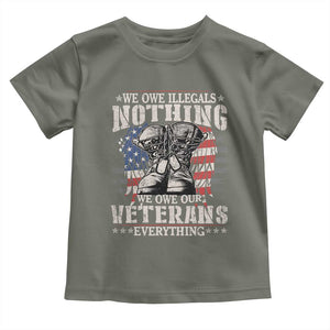Veterans Day Baby Shirt We Owe Illegals Nothing Veterans Everything TS09 Military Green Print Your Wear