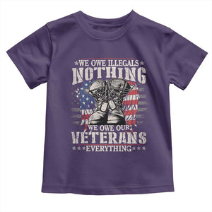 Veterans Day Baby Shirt We Owe Illegals Nothing Veterans Everything TS09 Purple Print Your Wear