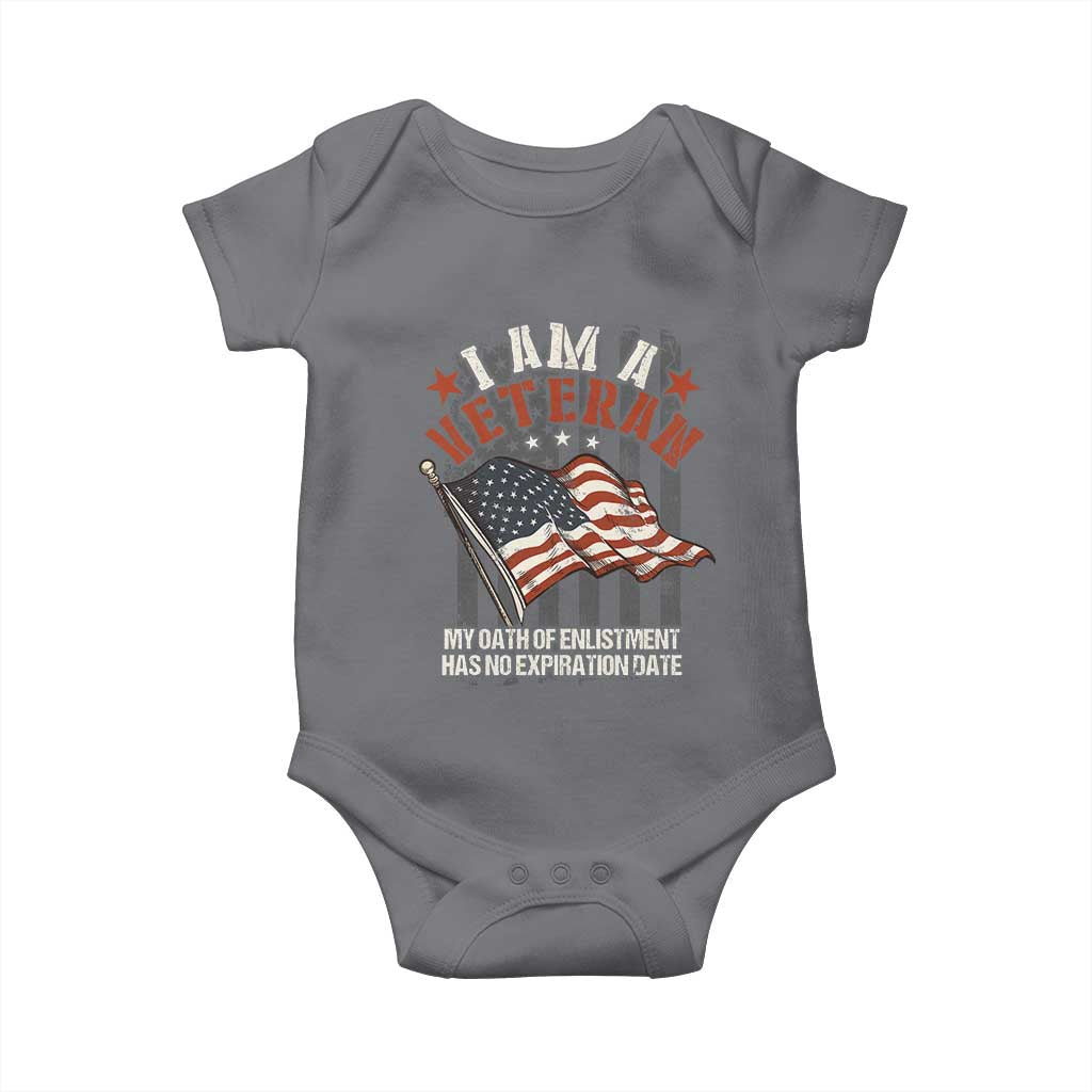 Veteran Pride Baby Onesie My Oath Has No Expiration TS09 Charcoal Print Your Wear