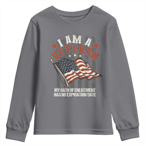 Veteran Pride Youth Sweatshirt My Oath Has No Expiration TS09 Charcoal Print Your Wear