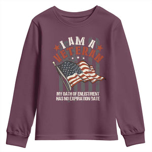 Veteran Pride Youth Sweatshirt My Oath Has No Expiration TS09 Maroon Print Your Wear