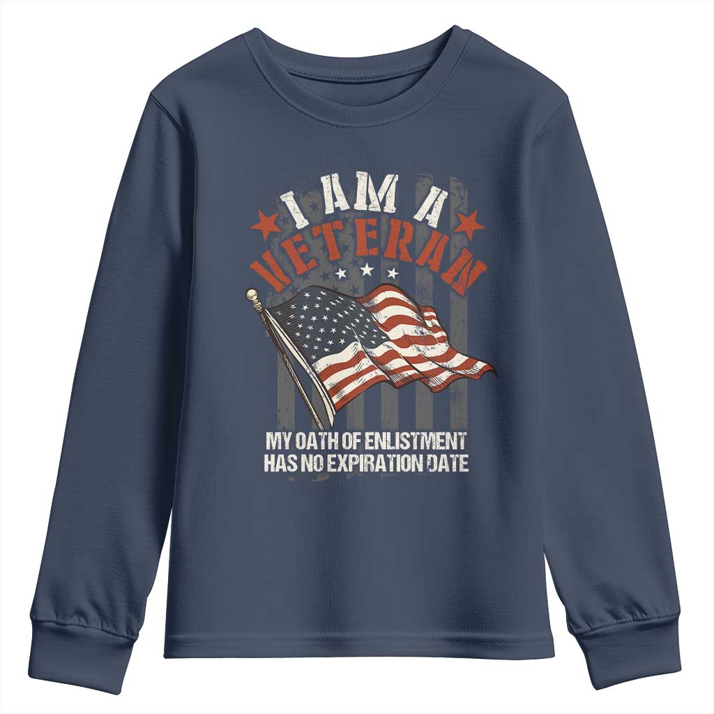 Veteran Pride Youth Sweatshirt My Oath Has No Expiration TS09 Navy Print Your Wear