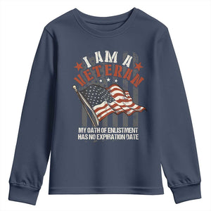 Veteran Pride Youth Sweatshirt My Oath Has No Expiration TS09 Navy Print Your Wear