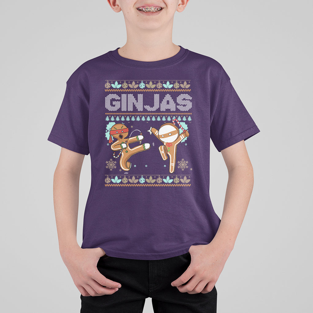 Ginjas Gingerbread Ninjas Funny Christmas T Shirt For Kid TS09 Printyourwear