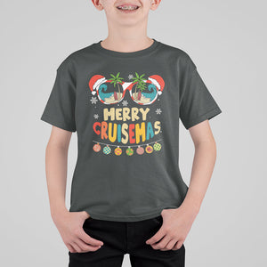 Merry Cruisemas Hawaiian Christmas Palm Tree Sunglass T Shirt For Kid TS09 Printyourwear