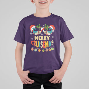 Merry Cruisemas Hawaiian Christmas Palm Tree Sunglass T Shirt For Kid TS09 Printyourwear