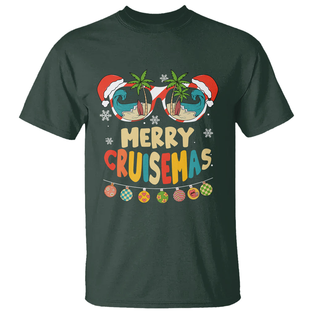 Merry Cruisemas Hawaiian Christmas Palm Tree Sunglass T Shirt TS09 Printyourwear