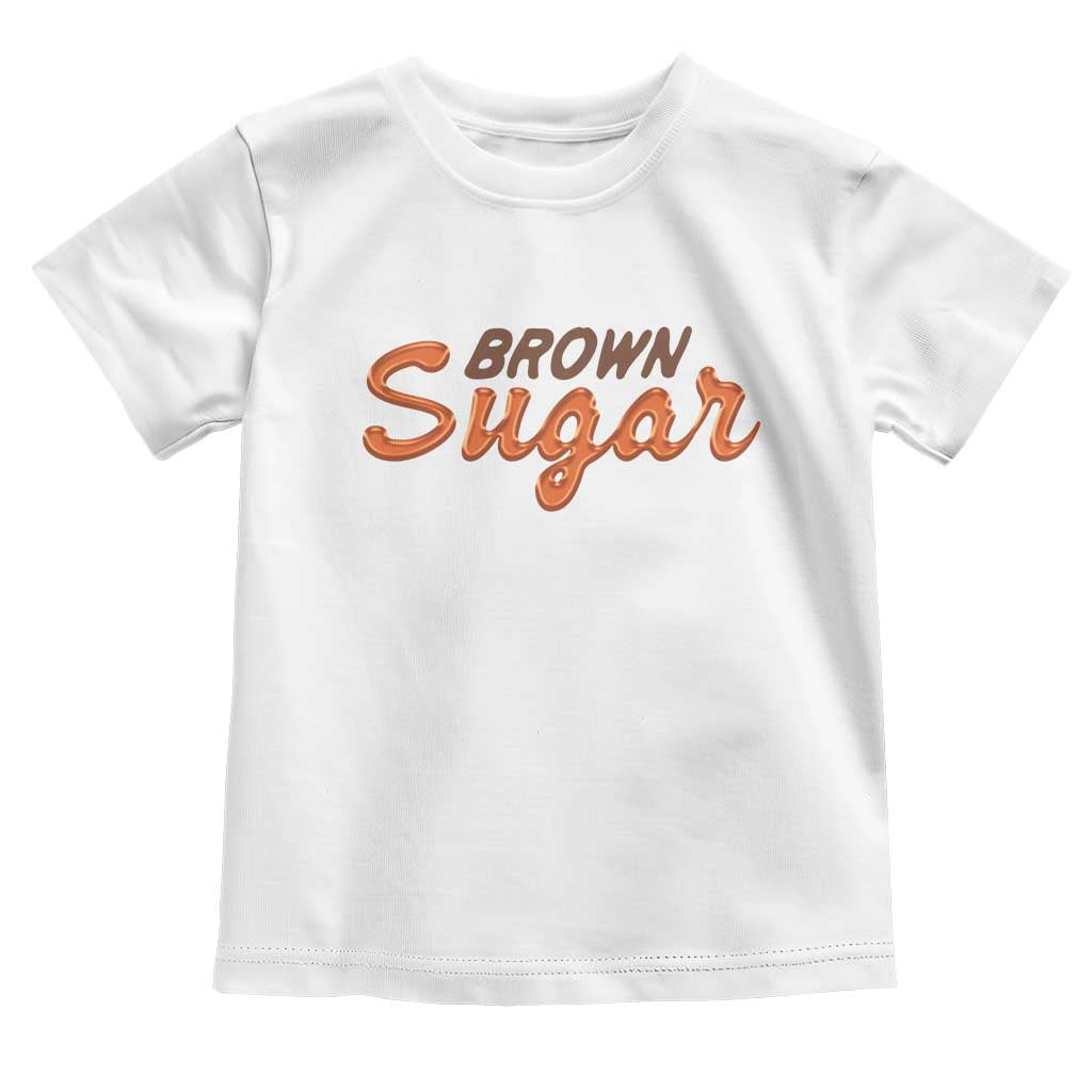 Melanin African Pride Toddler T Shirt Brown Sugar TS09 White Print Your Wear