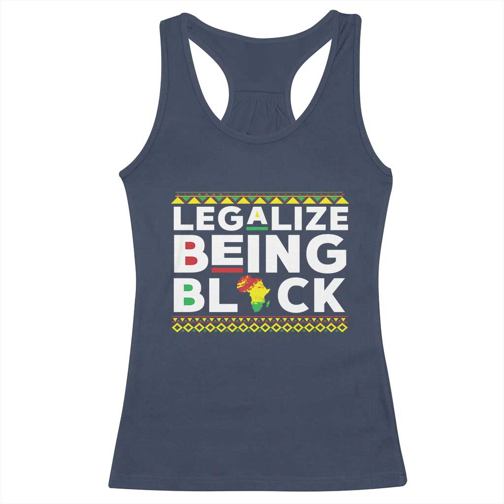 Black Pride Racerback Tank Top Legalize Being Black History Month TS09 Navy Print Your Wear