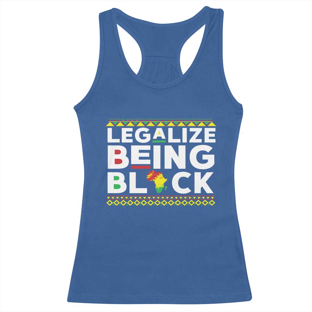 Black Pride Racerback Tank Top Legalize Being Black History Month TS09 Royal Blue Print Your Wear