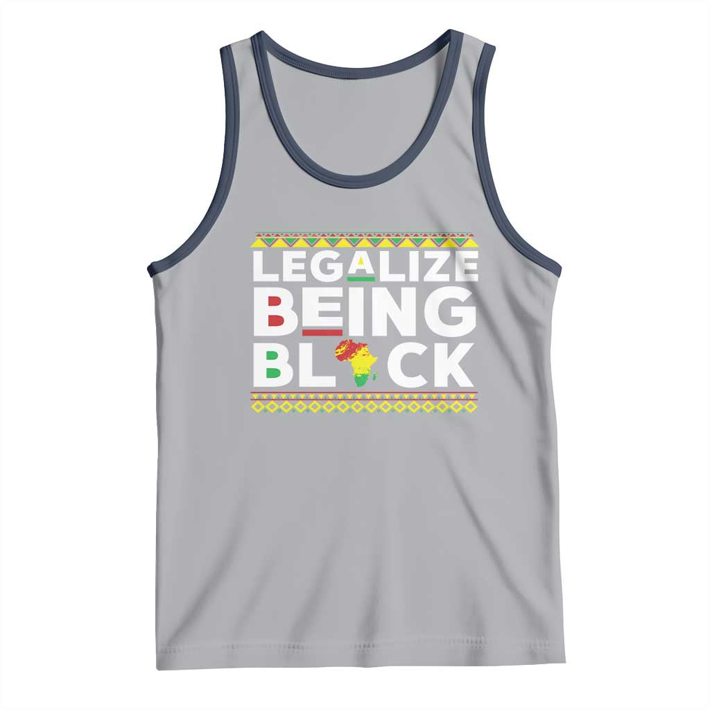 Black Pride Tank Top Legalize Being Black History Month TS09 Athletic Heather Navy Print Your Wear