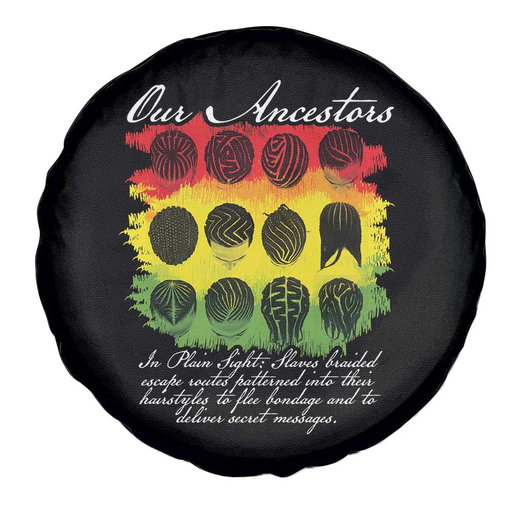 Black History Spare Tire Cover Our Ancestors Escape Routes Braids TS09 Print Your Wear