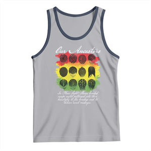 Black History Tank Top Our Ancestors Escape Routes Braids TS09 Athletic Heather Navy Print Your Wear