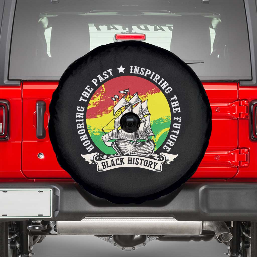 Black History Pride Spare Tire Cover Honoring The Past Inspiring The Future TS09 Black Print Your Wear