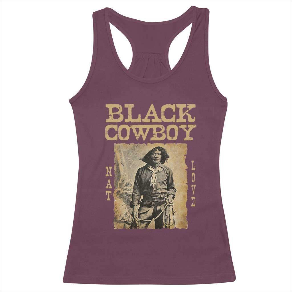Nat Love Black Cowboy Racerback Tank Top African American Cowboys Black History TS09 Maroon Print Your Wear