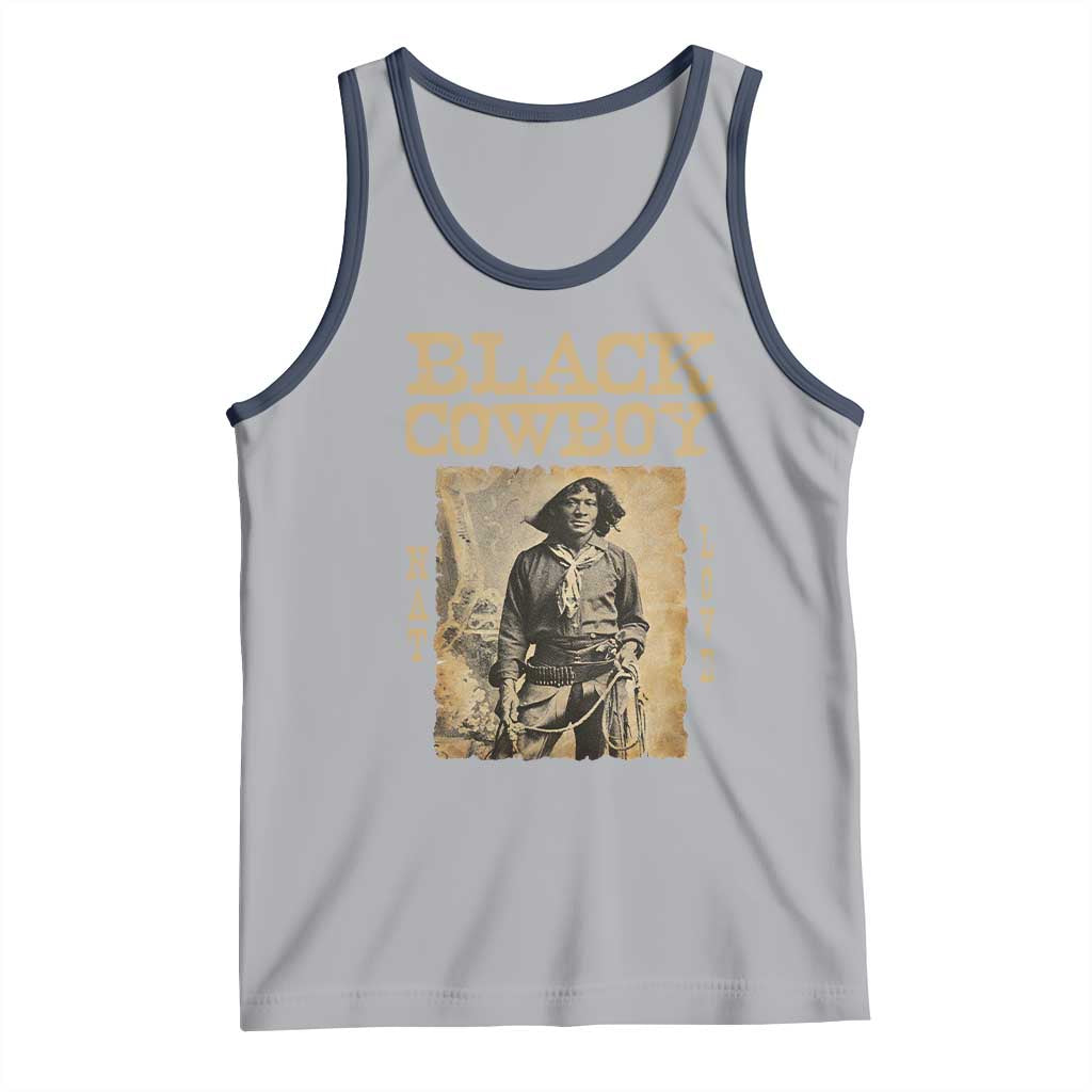 Nat Love Black Cowboy Tank Top African American Cowboys Black History TS09 Athletic Heather Navy Print Your Wear