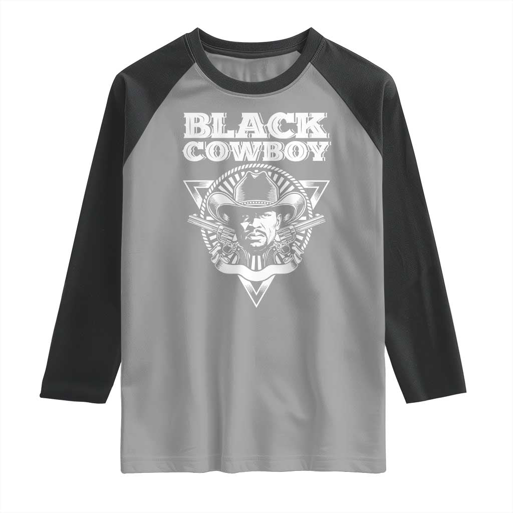African American Cowboy Black History Raglan Shirt TS09 Sport Gray Black Print Your Wear
