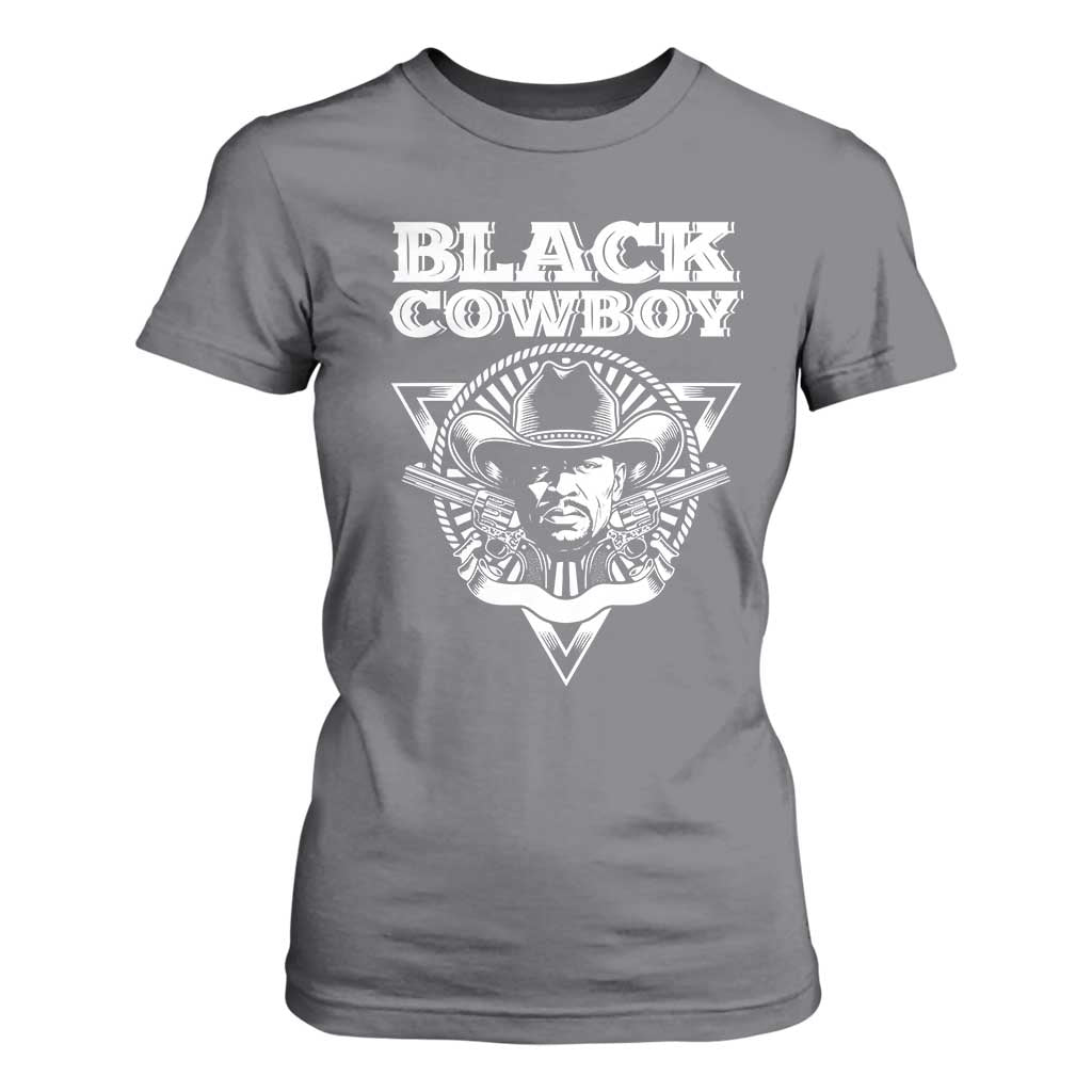 African American Cowboy Black History T Shirt For Women TS09 Charcoal Print Your Wear