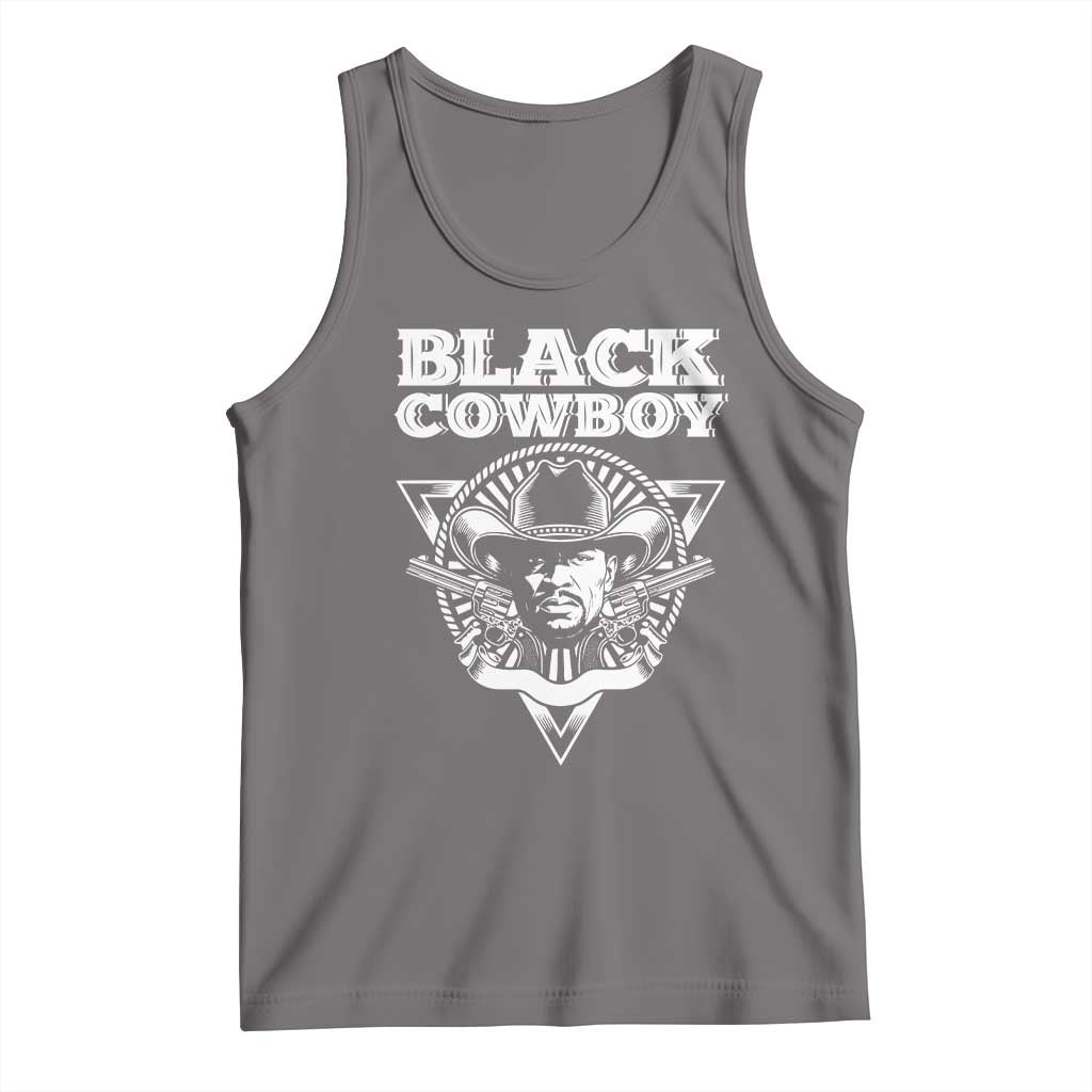 African American Cowboy Black History Tank Top TS09 Deep Heather Print Your Wear