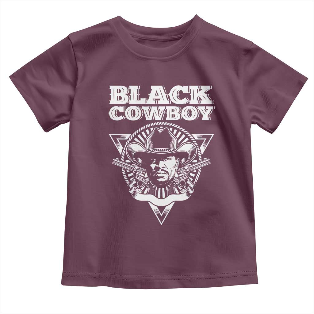 African American Cowboy Black History Toddler T Shirt TS09 Maroon Print Your Wear