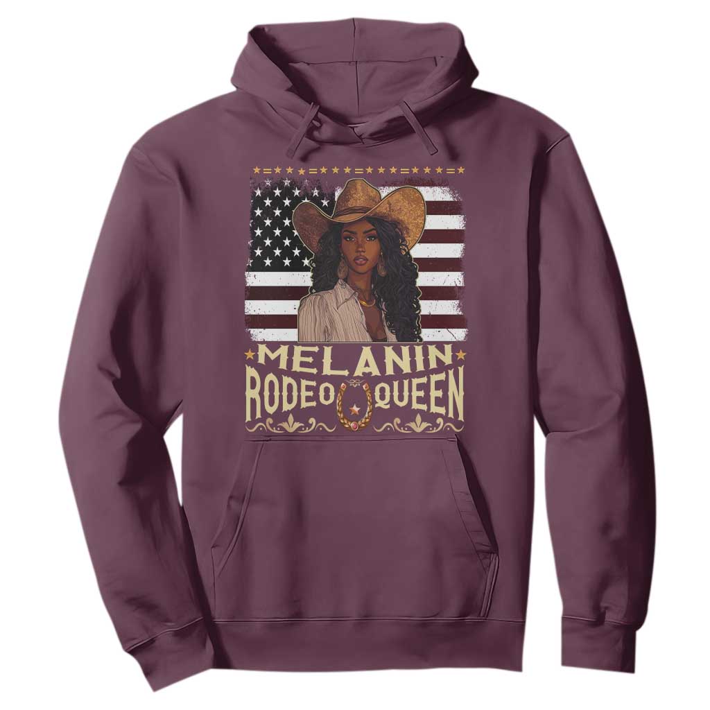 Black Cowgirl Hoodie Melanin Rodeo Queen African American TS09 Maroon Print Your Wear