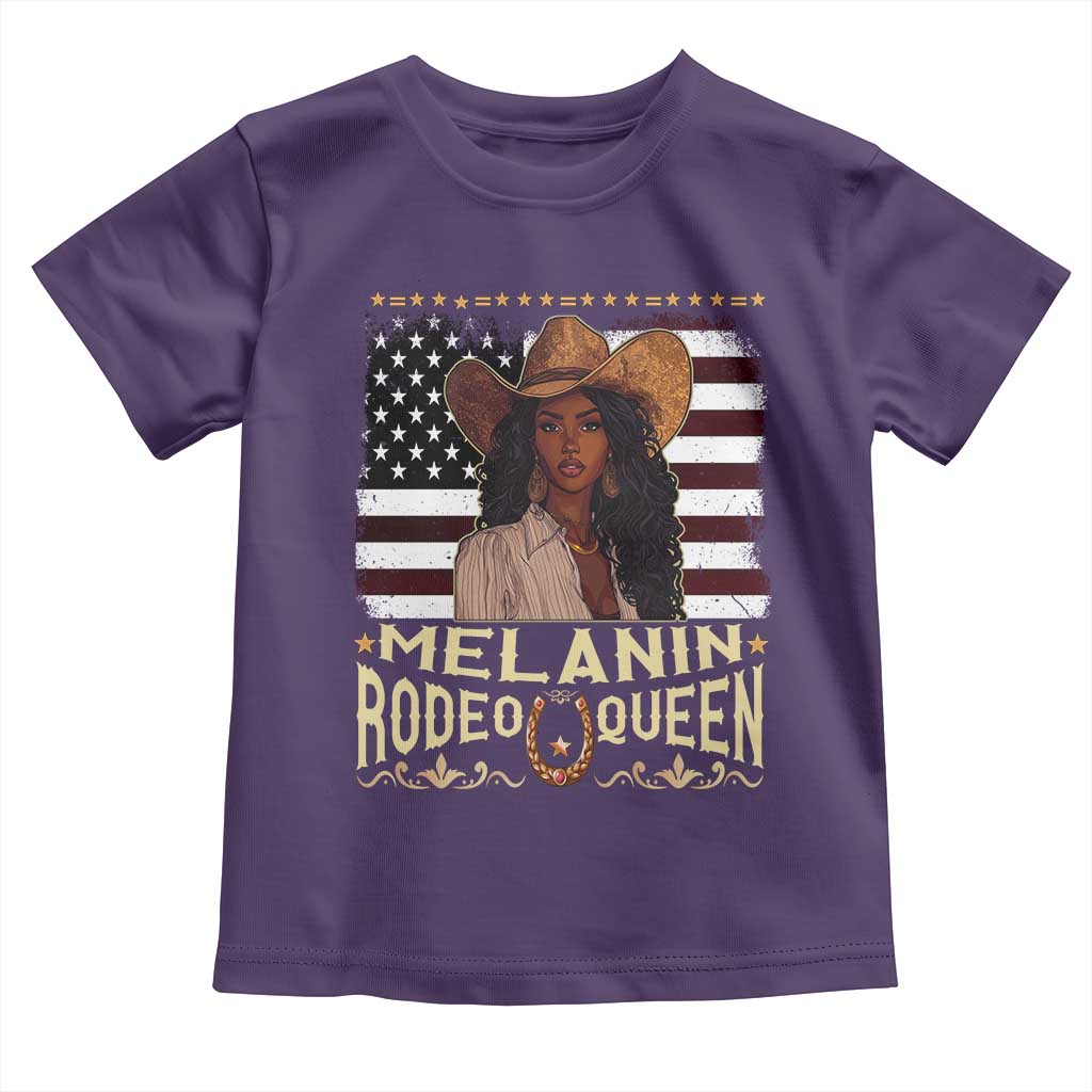 Black Cowgirl Toddler T Shirt Melanin Rodeo Queen African American TS09 Purple Print Your Wear