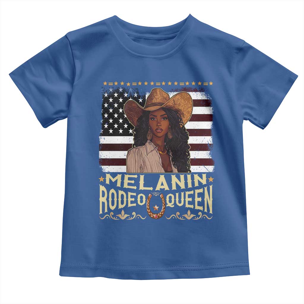 Black Cowgirl Toddler T Shirt Melanin Rodeo Queen African American TS09 Royal Blue Print Your Wear