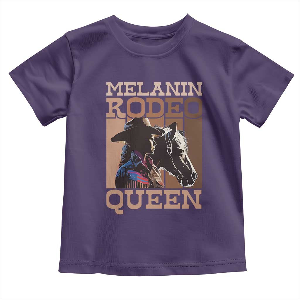 African American Cowgirl Toddler T Shirt Melanin Rodeo Queen TS09 Purple Print Your Wear