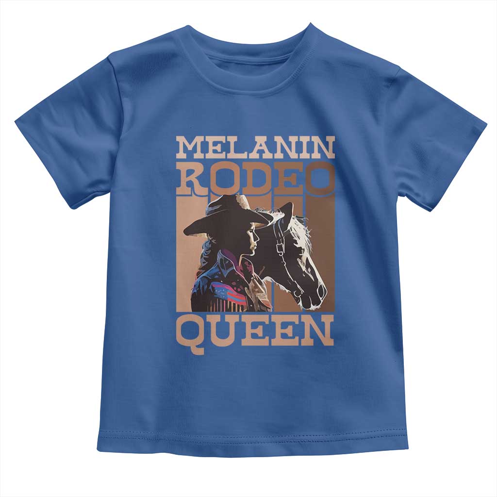 African American Cowgirl Toddler T Shirt Melanin Rodeo Queen TS09 Royal Blue Print Your Wear